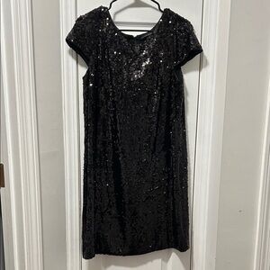 Banana Republic Black Sequin Mini Dress